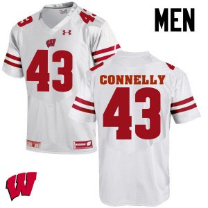 Men's Wisconsin Badgers NCAA #43 Ryan Connelly White Authentic Under Armour Stitched College Football Jersey KY31Z53WJ